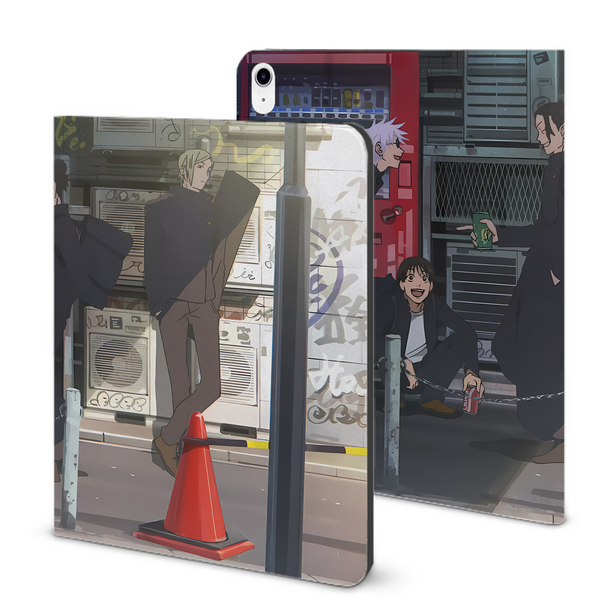 （画像用） 呪術廻戦 Jujutsu Kaisen IPad ケース ブック型 PUレザー TPU 耐衝撃 軽量 薄型 ペン収納なし 全面保護 IPad 各モデル対応